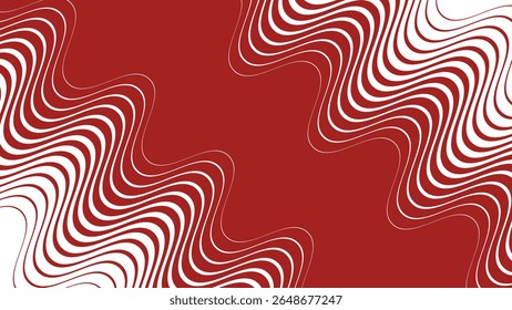 Red stripes wavy line abstract seamless pattern background for modern fabric digital and graphic design