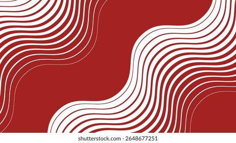 Red stripes wavy line abstract seamless pattern background for modern fabric digital and graphic design