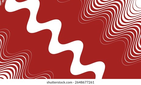 Red stripes wavy line abstract seamless pattern background for modern fabric digital and graphic design