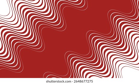 Red stripes wavy line abstract seamless pattern background for modern fabric digital and graphic design