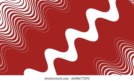 Red stripes wavy line abstract seamless pattern background for modern fabric digital and graphic design
