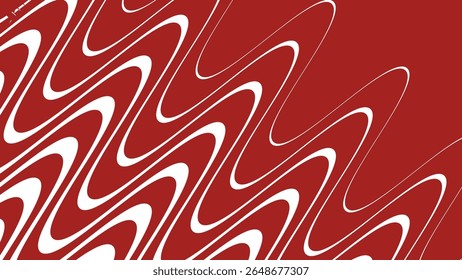 Red stripes wavy line abstract seamless pattern background for modern fabric digital and graphic design