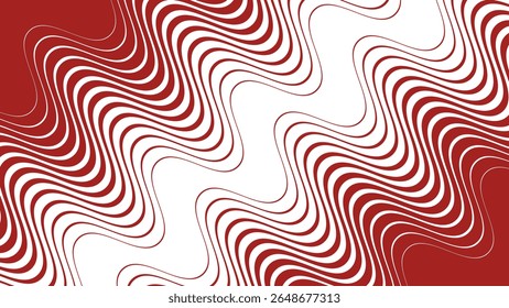 Red stripes wavy line abstract seamless pattern background for modern fabric digital and graphic design