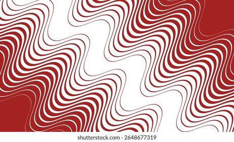 Red stripes wavy line abstract seamless pattern background for modern fabric digital and graphic design