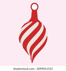 roter Strauß-Weihnachtskugel, Vektorgrafik
