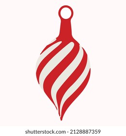  vector de bola de rayas rojas