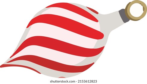  vector de bola de rayas rojas