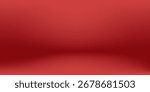 Red studio background. Abstract limbo podium studio room. Dark red gradient wall floor and spotlight scene. Showcase, promotion display. Vector stage mockup illustration