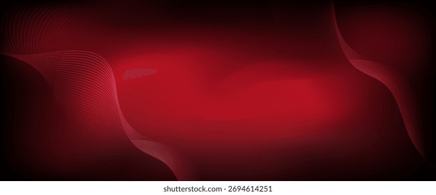 Red studio background. Abstract limbo podium studio room. Dark red gradient wall floor and spotlight scene. Showcase, promotion display. modern, vector