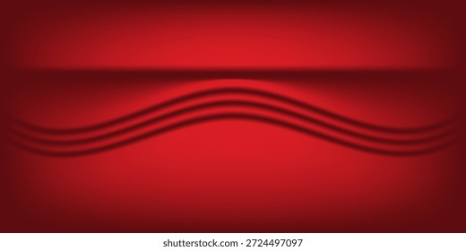 Roter Studiohintergrund. Abstrakte Limbo Podium Studioraum. Dunkelroter Farbverlauf-Wandboden und Spotlight-Szene.

