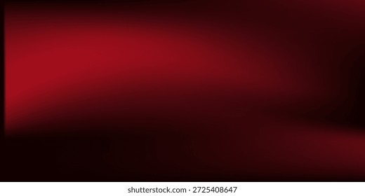 Fondo de estudio rojo. Abstractas sala de estudio del podio del limbo. Piso de pared degradado rojo oscuro y escena de foco. Escaparate, exhibición de la promoción. Ilustración de maqueta de etapa de Vector