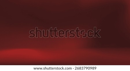 Red studio background. Abstract limbo podium studio room. Dark red gradient wall floor and spotlight scene.eps 10