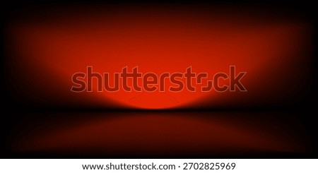 Red studio background. Abstract limbo podium studio room. Dark red gradient wall floor and spotlight scene. Showcase, promotion display.vector Eps10