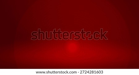 Red studio background. Abstract limbo podium studio room. Dark red gradient wall floor and spotlight scene. Showcase, promotion display. Vector stage mockup illustration