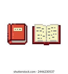 Red study book, pixel art object