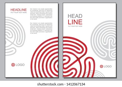 red style cover page design