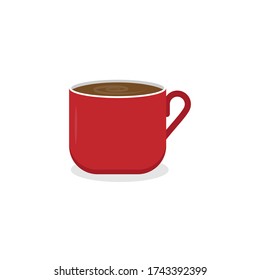 Red stylish Coffee mug vector