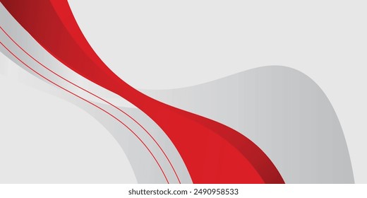 Red stylish wave background for business