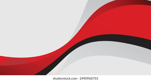 Red stylish wave background for business