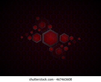 red stylized geometric background