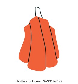 Red stylized pumpkin for autumn seasonal designs