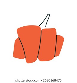 Red stylized pumpkin for fall seasonal designs