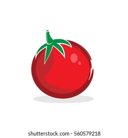 Red stylized tomato isolated illustration
