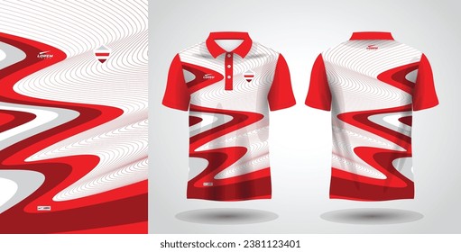 rotes Sublimationspolo Sport Jersey Design