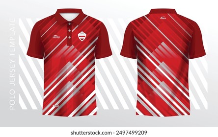 red sublimation shirt for polo sport jersey template