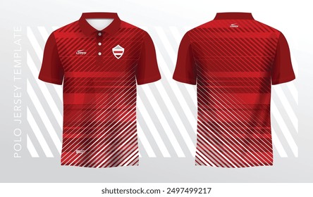 red sublimation shirt for polo sport jersey template