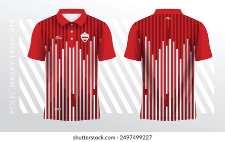 red sublimation shirt for polo sport jersey template
