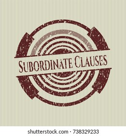 Red Subordinate Clauses distress rubber grunge texture stamp