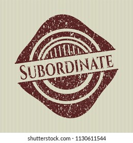 Red Subordinate with rubber seal texture