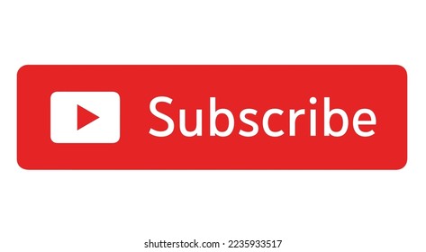 
Red subscribe button with triangular play sign