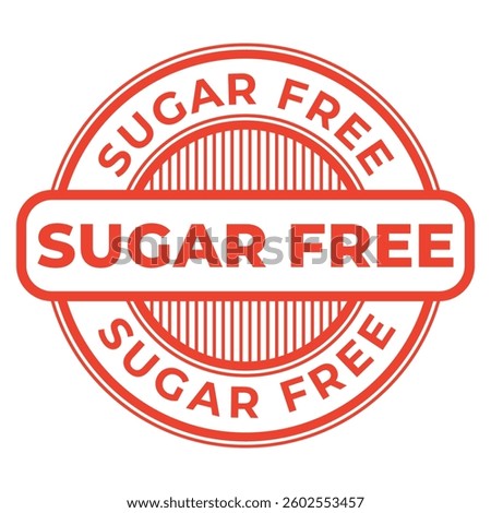 Red Sugar Free isolated stamp, sticker, sign vector illustration