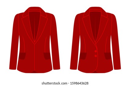 Red suit jacket