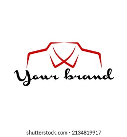 Red suit logo graphic vector perfect for tailor business man and store