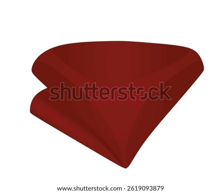 Red  suit necktie napkin. vector