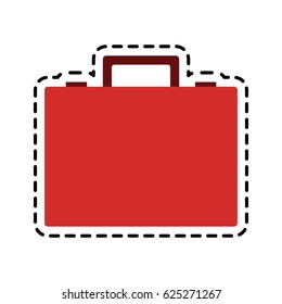 red suitcase icon image 