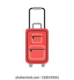 red suitcase with wheels icon