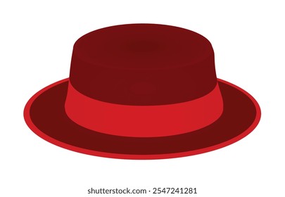 Red  summer hat. vector illustration