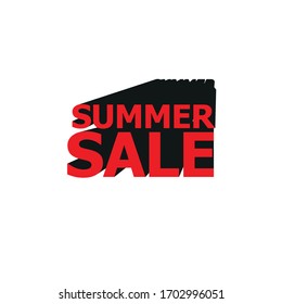red SUMMER SALE 3D vector text