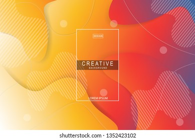 RED Summer tropical fluid landing page background. Fluid, liquid, wavy, gradient, flowing, dynamic shape background. Trendy and modern background color. Cool banner design template