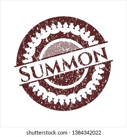 Red Summon distress with rubber seal texture