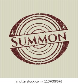  Red Summon grunge seal
