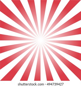 Red Sun Burst, Sun Rays Background Vector Illustration