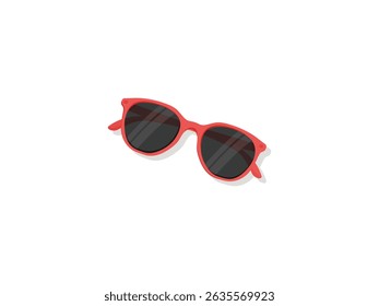 Red Sun glasses vector free