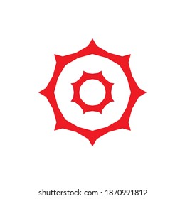 Red Sun logo design vector