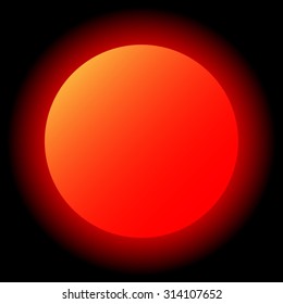 Red sun on black background; star; moon; solar; eclipse; twilight; astro; meteo; planet