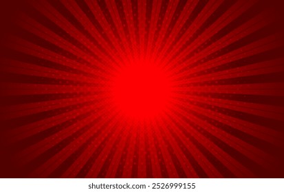 Red sun rays background, Abstract red background